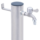 Garden Water Column 100 cm Stainless Steel Round - 45-Degree Angle