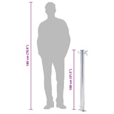 Garden Water Column 100 cm Stainless Steel Round