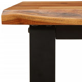 3 Piece Dining Set with Live Edge Solid Wood Acacia - Extra Image