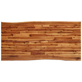 3 Piece Dining Set with Live Edge Solid Wood Acacia - 45-Degree Angle