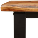 3 Piece Dining Set with Live Edge Solid Wood Acacia - Extra Image