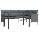2 Piece Garden Dining Set Anthracite Steel