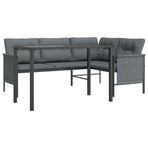 2 Piece Garden Dining Set Anthracite Steel