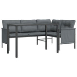 2 Piece Garden Dining Set Anthracite Steel - Side View