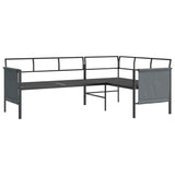 2 Piece Garden Dining Set Anthracite Steel - 45-Degree Angle