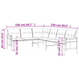 2 Piece Garden Dining Set Anthracite Steel - Extra Image