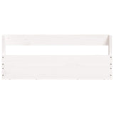 Wall-mounted Shoe Racks 2 pcs White 59x9x23 cm Solid Wood Pine - Rear View