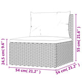 10 Piece Garden Lounge Set with Cushions Black Poly Rattan