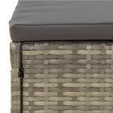 5 Piece Garden Lounge Set with Cushions Grey Poly Rattan