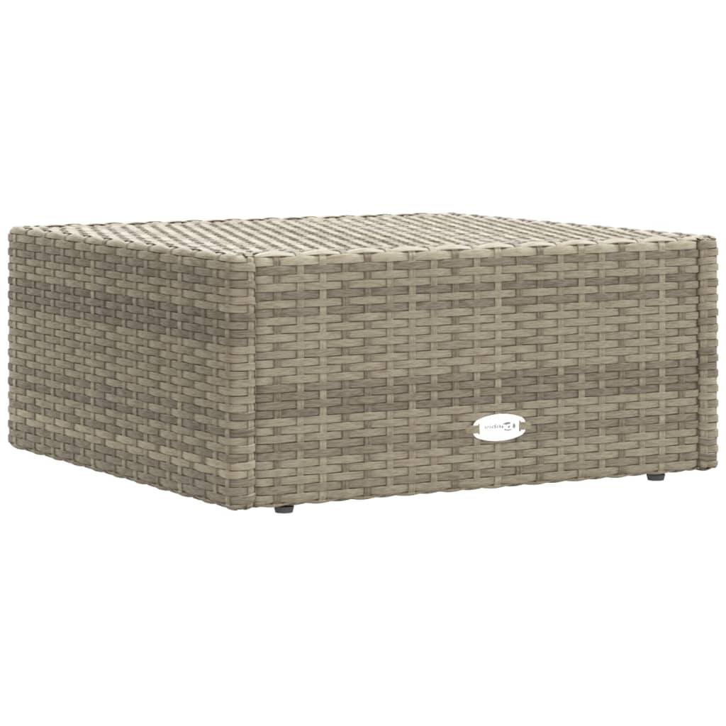9 Piece Garden Lounge Set with Cushions Grey Poly Rattan