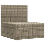 8 Piece Garden Lounge Set with Cushions Grey Poly Rattan - Extra Image