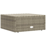 7 Piece Garden Lounge Set with Cushions Grey Poly Rattan - Extra Image