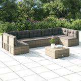 6 Piece Garden Lounge Set with Cushions Grey Poly Rattan