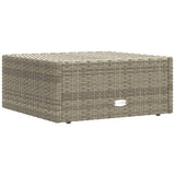8 Piece Garden Lounge Set with Cushions Grey Poly Rattan - Extra Image