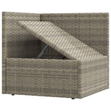 10 Piece Garden Lounge Set with Cushions Grey Poly Rattan - Close-Up Angle