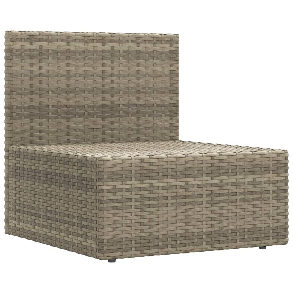 10 Piece Garden Lounge Set with Cushions Grey Poly Rattan