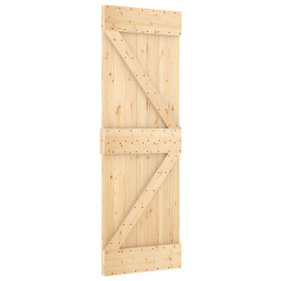Door NARVIK 70 x 210 cm Solid Pine Wood (Untreated) Natural