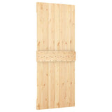 Door NARVIK 85x210 cm Solid Wood Pine - Rear View