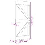 Door NARVIK 85x210 cm Solid Wood Pine - Extra Image
