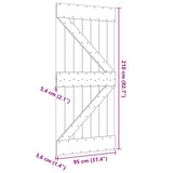 Door NARVIK 95x210 cm Solid Wood Pine - Extra Image