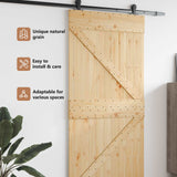 Door NARVIK Natural 95 x 210 cm Solid Pine Wood