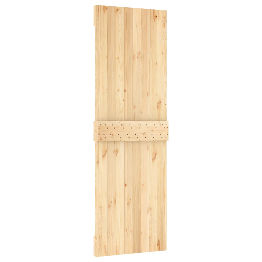Flat Door NARVIK 70x210cm Solid Pine Wood (Untreated) Natural