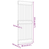 Door NARVIK 80x210 cm Solid Wood Pine - Extra Image
