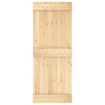 Flat Door NARVIK 80x210cm Solid Pine Wood (Untreated) Natural