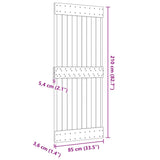 Door NARVIK 85x210 cm Solid Wood Pine - Extra Image
