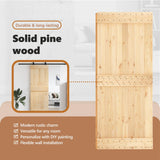 Door NARVIK Natural 85 x 210 cm Solid Pine Wood - Close-Up Angle