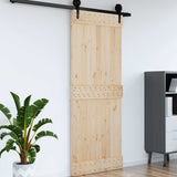 Door NARVIK 90x210 cm Solid Wood Pine - Top-Down View
