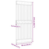 Door NARVIK 90x210 cm Solid Wood Pine - Extra Image