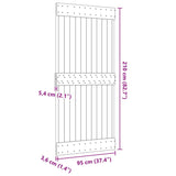 Door NARVIK 95x210 cm Solid Wood Pine - Extra Image