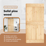 Door NARVIK Natural 95 x 210 cm Solid Pine Wood - Close-Up Angle