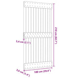 Door NARVIK 100x210 cm Solid Wood Pine - Extra Image