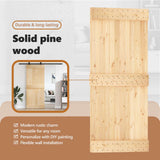 Door NARVIK Natural 100 x 210 cm Solid Pine Wood - Close-Up Angle