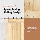 Door NARVIK Natural 70 x 210 cm Solid Pine Wood - Rear View