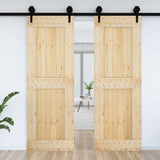 Door NARVIK 80x210 cm Solid Wood Pine - Side View