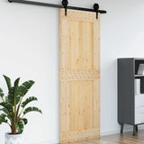 Door NARVIK 85x210 cm Solid Wood Pine - Top-Down View