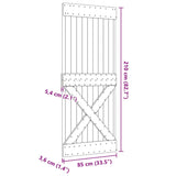 Door NARVIK 85x210 cm Solid Wood Pine - Extra Image