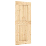 Plain Door NARVIK 85x210cm Solid Pine Wood (Untreated) Natural