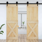 Door NARVIK 70x210 cm Solid Wood Pine - Side View