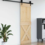 Door NARVIK 70x210 cm Solid Wood Pine - Top-Down View
