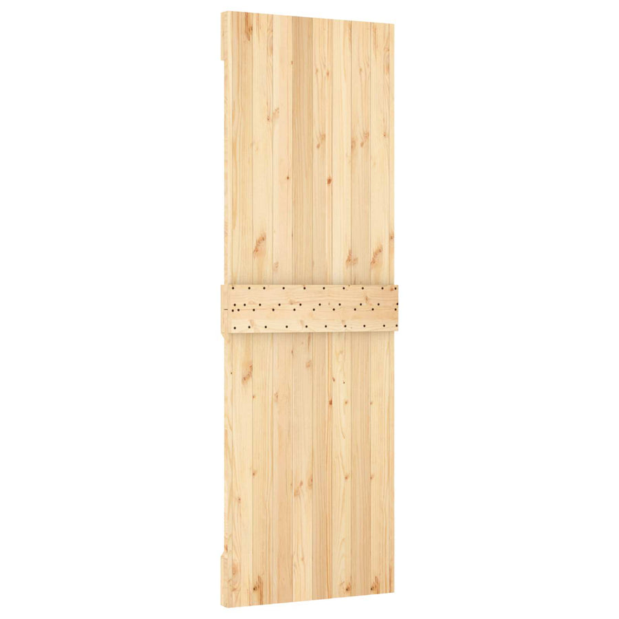 Cross Door NARVIK 70x210cm Solid Pine Wood (Untreated) Natural