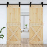 Door NARVIK 80x210 cm Solid Wood Pine - Side View