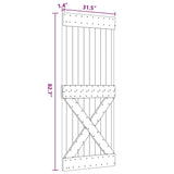 Door NARVIK 80x210 cm Solid Wood Pine - Extra Image