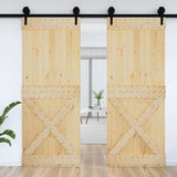 Door NARVIK 90x210 cm Solid Wood Pine - Side View