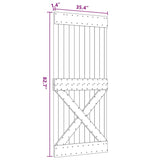 Door NARVIK 90x210 cm Solid Wood Pine - Extra Image