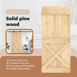 Door NARVIK Natural 95 x 210 cm Solid Pine Wood - Close-Up Angle