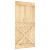 Door NARVIK 100x210 cm Solid Wood Pine - Front View